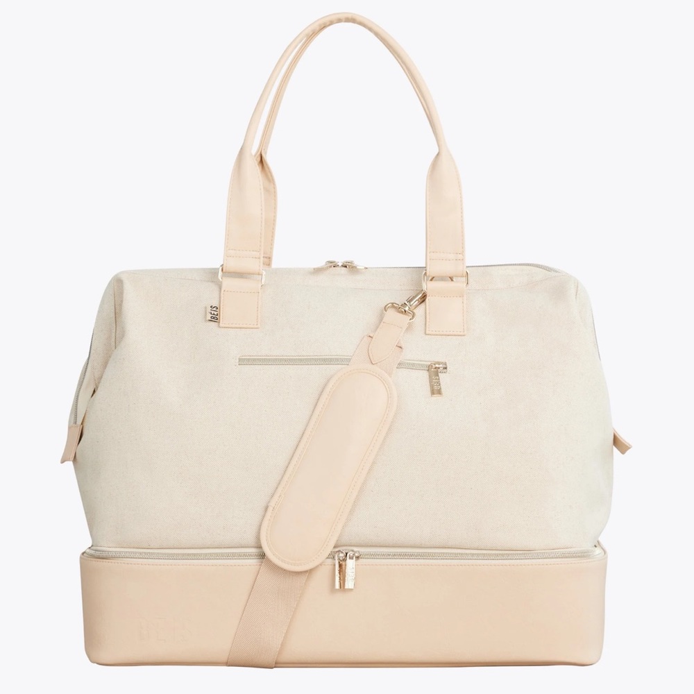 SOLD ON IG Beis weekender in beige